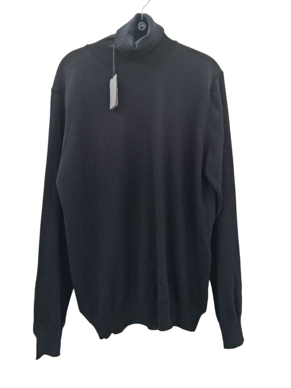 Giasone Black Merino Wool Turtleneck Sweater Made In Italy Size Large Unisex NWT